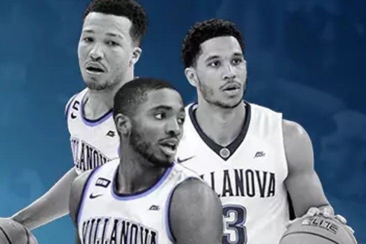 Nova Knicks Graphic of Jalen Brunson, Mikal Bridges and Josh Hart